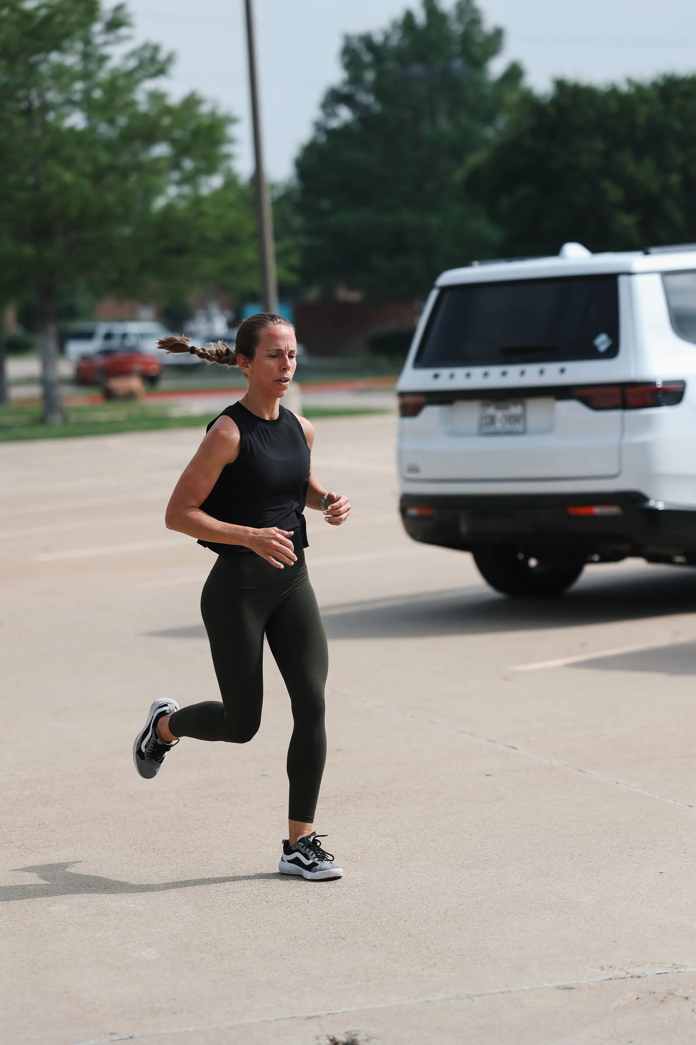 Members running outdoors during training